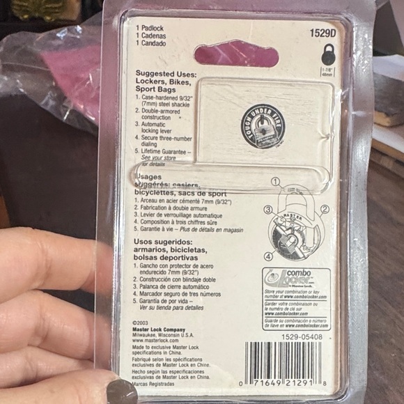 Green Combination Padlock - Picture 2 of 2